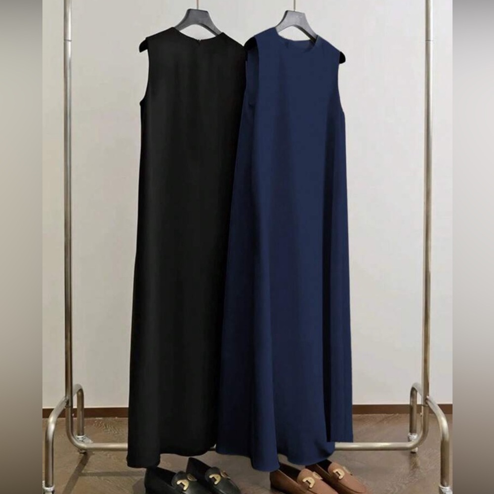 SHEIN NWOT Black and Navy Sleeveless A-line Maxi Dress (2 Pack)